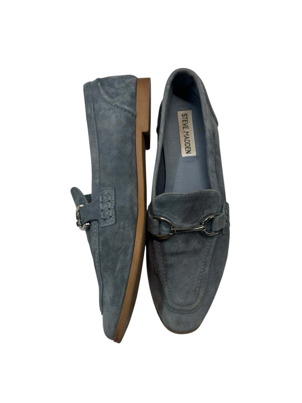 Steve Madden Women's Blue Suede Bit Loafers